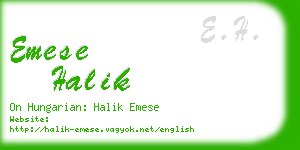 emese halik business card